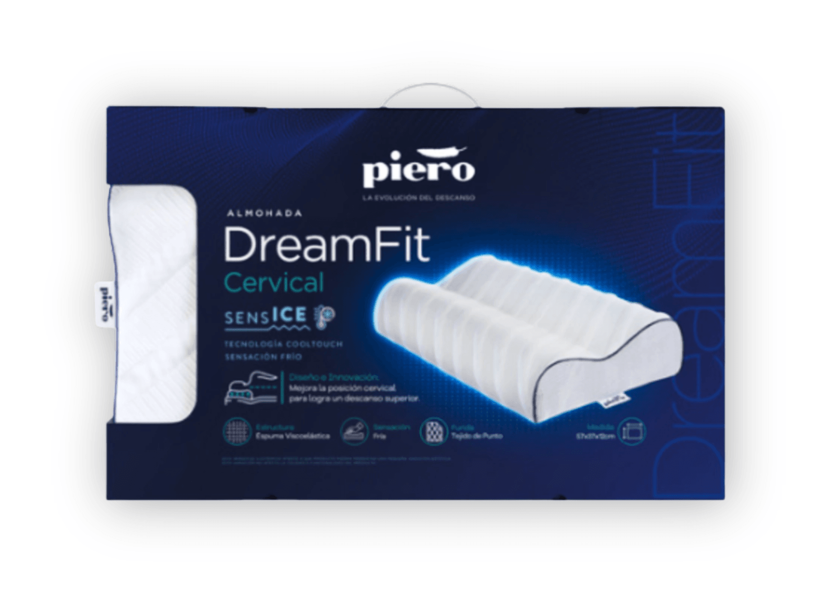 Almohada Piero Visco Dream Fit Cervical 57x37 cm - Precio de fábrica